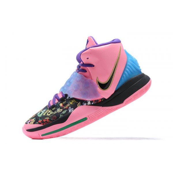 Nike Erkek Kyrie 6 Pembe / Mor / Siyah Basketbol Ayakkabısı Türkiye - XBBKIOFX